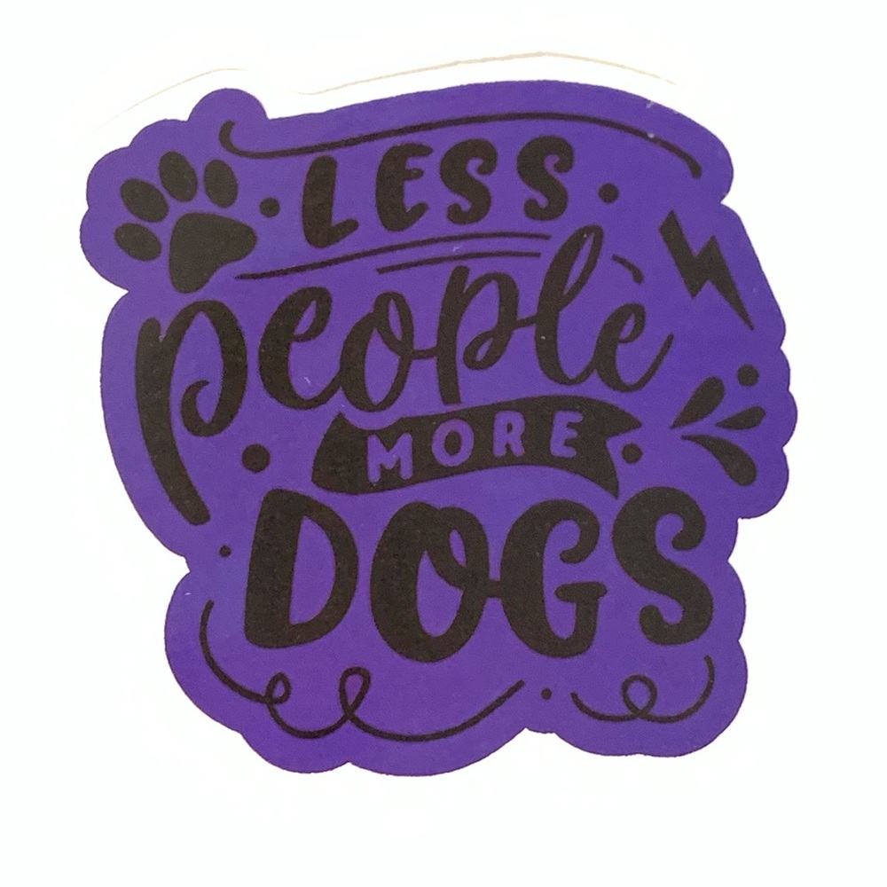 Funny Purple Dog Sticker